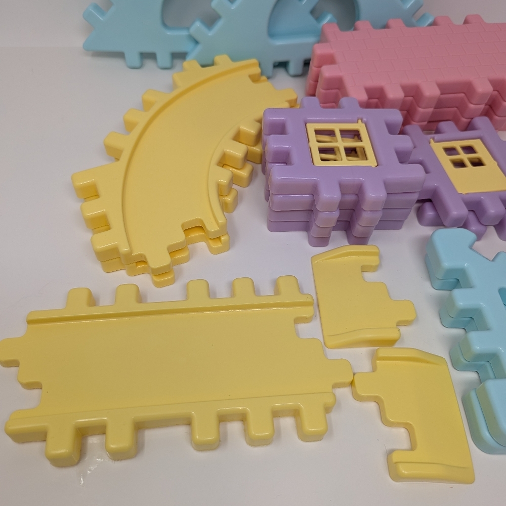 Little Tikes Wee Waffle Blocks Pastel Vintage - Picture 2 of 8